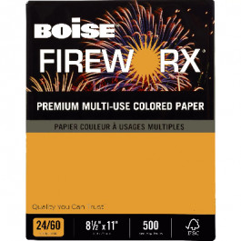 8.5X11 12M 24/60# Combustible Orange Boise Brites Fireworx Text 30% PCW Rec