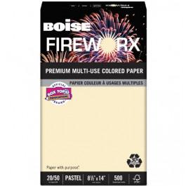 8.5X11 12M 24# (90 GSM) Flashing Ivory Boise Fireworx 30% Recycled Multipur