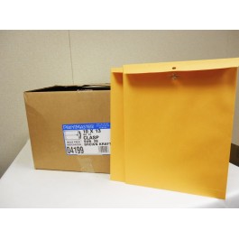 97  Brown Kraft Printmaster 10X13 28# Clasp Catalog Open End Envelopes Bulk
