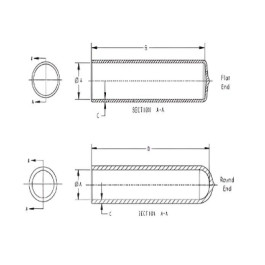 320095 701-89 Black Stock Cap Ins Dmtr: .562 Ins Length .750, Each