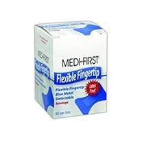 MP66050 Blue Fingertip Woven Bandage Metal Detectable, 50 Each/Box