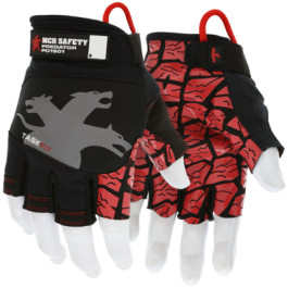 PD1901 Size 8 Large Red With Black Synthetic Leather Palm Predator Multi-Ta