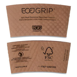 ECOEG2000 12-24 Ounce Ecogrip Recycled Hot Cup Sleeve, Each/Case