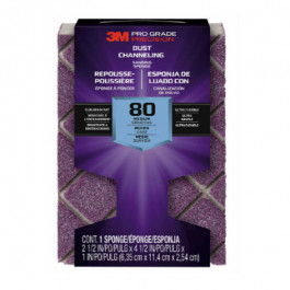 3M Sandblaster 4.5X2.5 Inch 89 Grit Pro Dust Channeling Sanding Block Spong