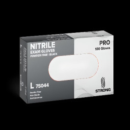 GN404B Large 4 Mil Pro Black Nitrile Glove 10 Boxes/Case 100 Gloves/Box