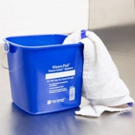 PP196KCBL 6 Quart Kleen-Pail Blue Square Plastic  Container, Each