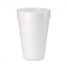 16J165 16 Ounce White Hot/Cold Foam Cups, 500 Cups  20 Cups/Bag  25 Bags/Ca