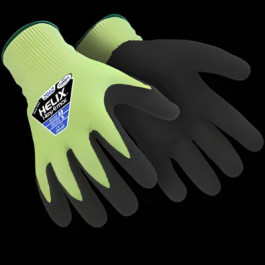 PF32062 Medium 13 Gauge Green Hexarmor Helix Nitrile Black Coated Palm cut