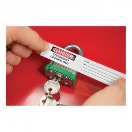 Lockout Padlocks & Accessories Write-On Padlock Labels, Package