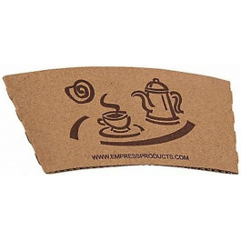 EHCS-1020 Coffee Print Empress Hot Cup Sleeve for 10-20 Ounce Hot Cups, 100