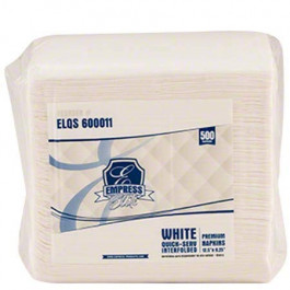 ELQS 600011 12.625X8.5 White Empress Elite 1-Ply Interfold (1/4 Fold) Dispe