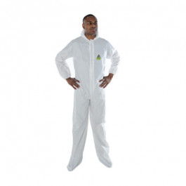 MP400 X-Large Defender Ii White Microporous Disposable Coverall With Hood &