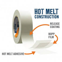 HP200 1.9mil 48mm X 914m Clear Production Grade Hot Melt Packaging Sealing