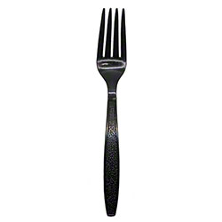 CTEBF Black Fork  Heavy Weight Polystyrene Cutlery, 1000/case