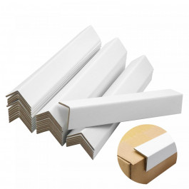 EP3348120BX 3" X 3" X 48" 0.120 White V-board Edge Protector, 60 Each/bundl