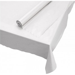 114000 Hoffmaster 40" X 300' Plastic Tablecover Roll White, 1 Roll/case