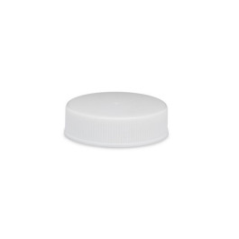38mm 38-400 Thread Finish White Plastic Cap With Foam Liner (2c30/ss-222),