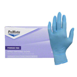 GL-N103FL Large 3 Mil Blue Nitrile Glove Powder-free Textured Fingers Latex