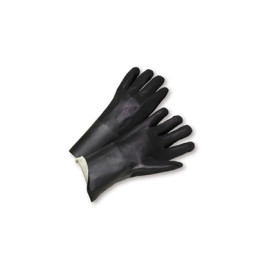 1027RF Large 12 Inch Black Pip Chemical Resistant Pvc Coated Glove Interloc