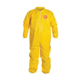 QC125SYLXL Dupont X-large 10 Mil Yellow Ty-chem 2000 Qc Coverall With Serge
