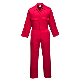 S999 Portwest Euro Work 3x-large Long Sleeve Red Polycotton Coverall 40+ Up