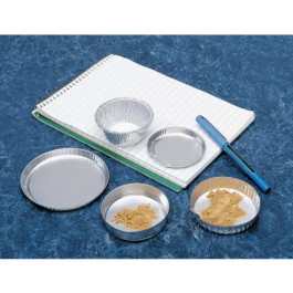 D43-100 1/2 Inch 20ml Weighing Dish With Tab Silver Aluminum Non-sterile Ro