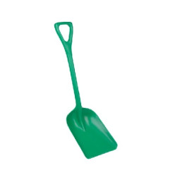 VIKAN 10.2" X 5.9" X 37.5" GREEN POLYPROPYLENE ERGONOMIC ONE-PIECE SHOVEL,