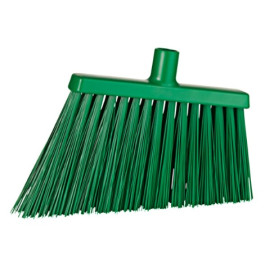 Vikan 11-1/2" Green Angled Broom Head With Unflagged Bristles, One Each